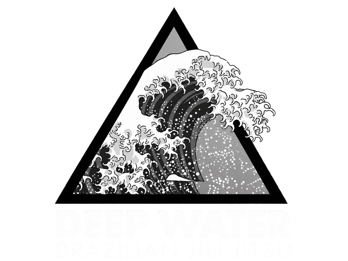 Deep Water Brazilian Jiu Jitsu wave logo for martial arts training in Harrisburg, Pennsylvania