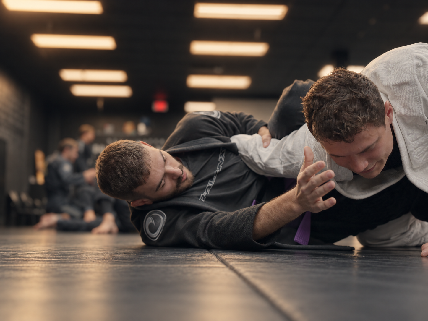 Brazilian Jiu-Jitsu students training live grappling at Deep Water BJJ in Harrisburg, Pennsylvania